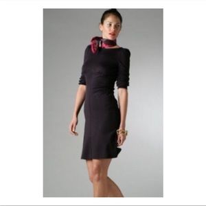 Diane Von Furstenberg Dark Green Long Sleeve Dress